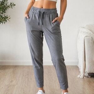 Lululemon Gray Drawstring Joggers Size 4 Athletic Lounge Pants Stretch Casual